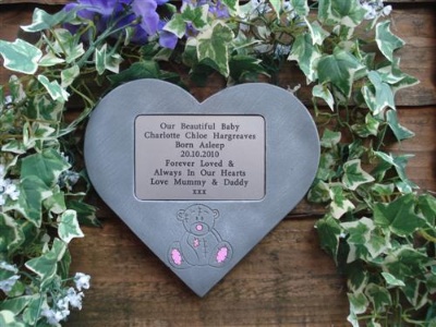 Personalised Patch Teddy Heart with Plaque